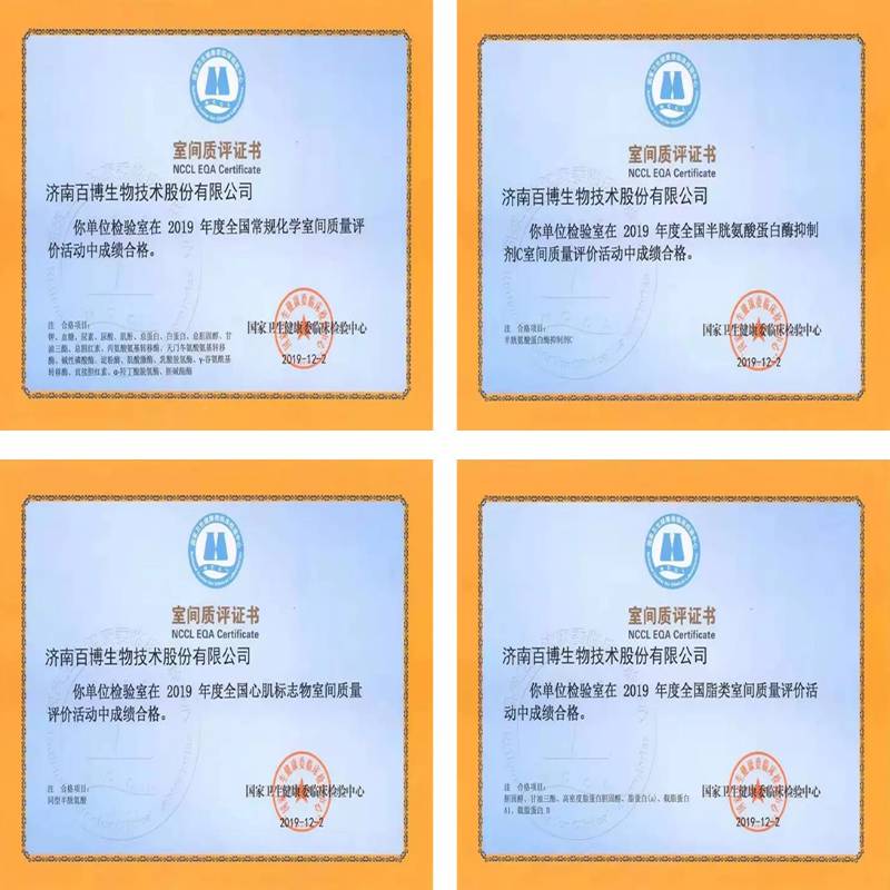 Η Baibo Biotech έλαβε πολλαπλά πιστοποιητικά αξιολόγησης ποιότητας από το Εθνικό Κέντρο Επιθεώρησης το 2019